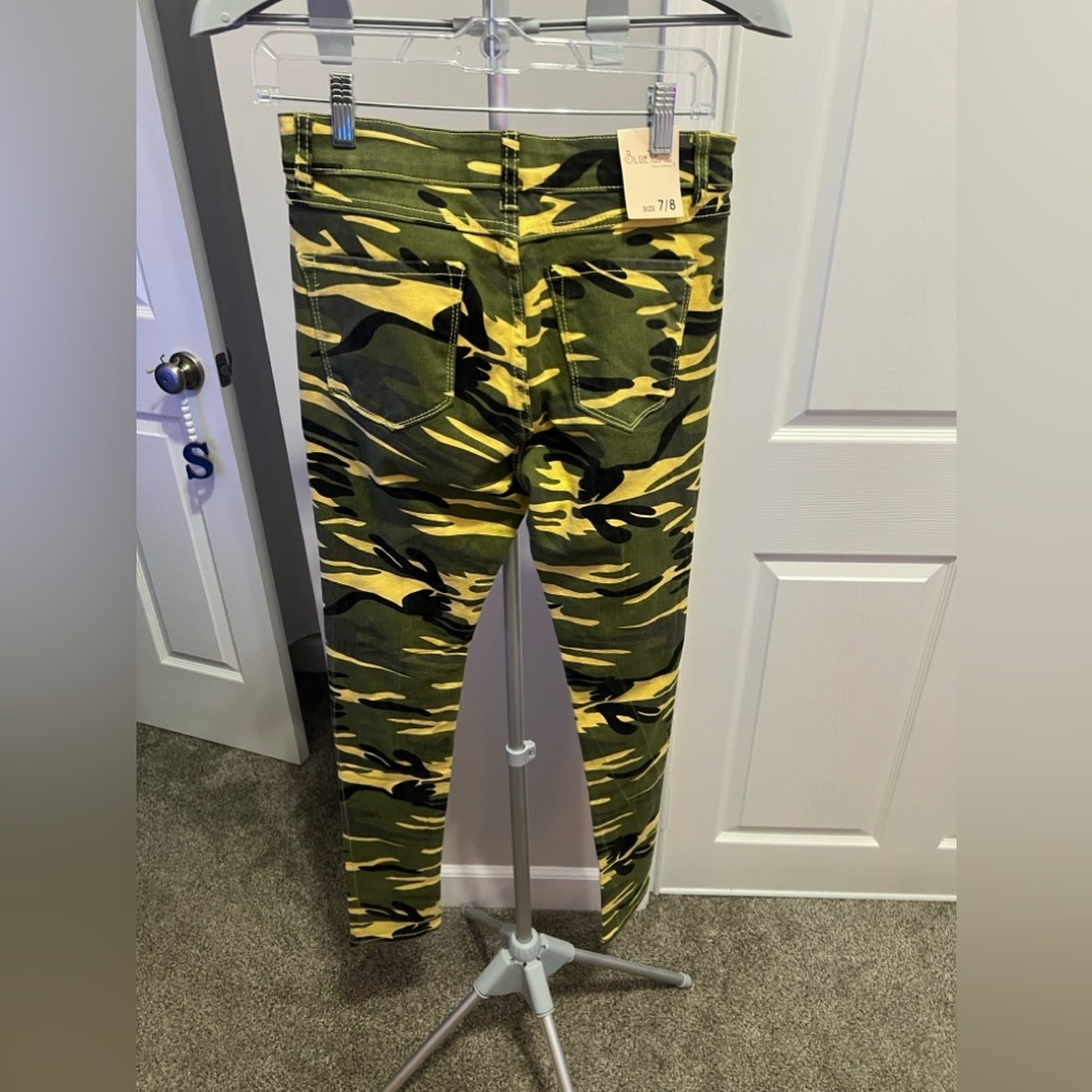 Blue Topic Yellow & Green Camo Denim Jacket & Matching Pants Size Small-… - Picture 6 of 13